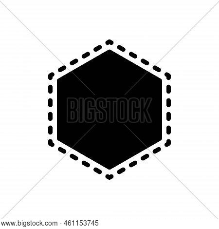 Black Solid Icon For Edge Hexagon Geometry Six Geometry Equilateral