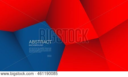 Red Abstract Polygon Background, Polygon Vector, Geometric Vector, Minimal Texture, Web Background, 