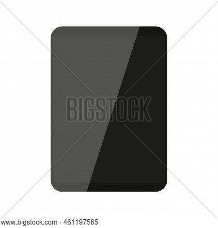 Tablet Computer Touch Screen Black Flat. Icon Mockup Template Device Infographic Presentation Modern