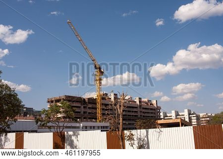 Brasilia, Brazil September 8, 2022 Construction Of New Apartment Buildings In The Northwest Of Brasi