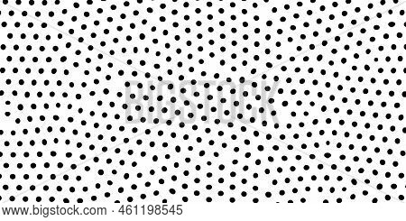 Black Orderless Spots Background. Abstract Organic Vector Backdrop.
