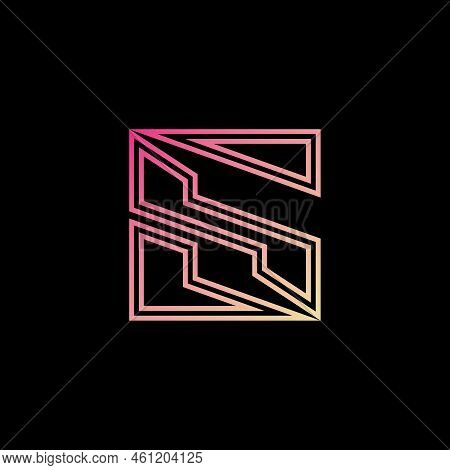 Simple And Unique Letter Or Word S Font With Line Out Art Image Graphic Icon Logo Design Abstract Co
