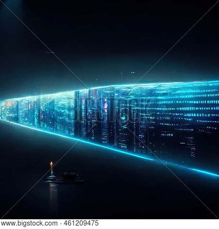 Big Data, Digital Technology, Internet Network Connection, Futristic Technology Background