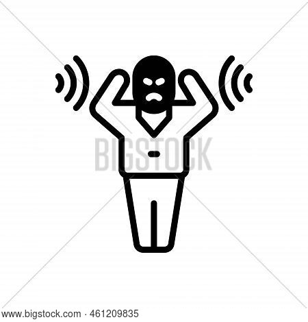 Black Solid Icon For Disturbed Noise Pollution Noisy Sound Disturbance Ordinance Audible Hear Irrita