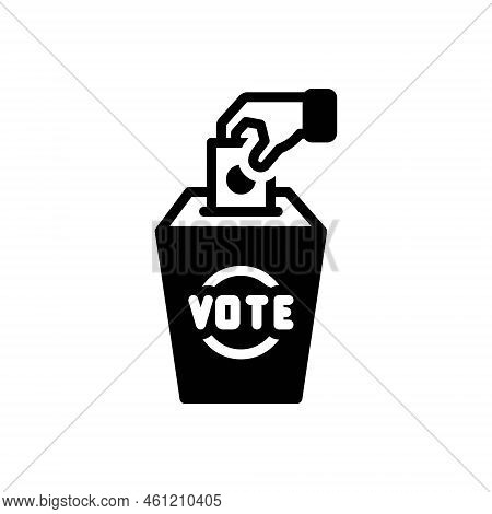 Black Solid Icon For Elections Ballot Vote Poll Referendum Plebiscite Ballot-box Democracy Candidate
