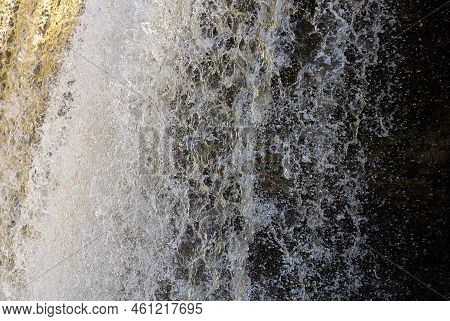 Waterfall In Estonia. Jagala The Highest Natural Cascade In Estonia. Close Up