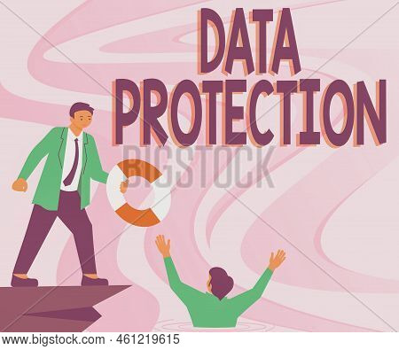 Sign Displaying Data Protectionprotect Ip Addresses And Personal Data From Harmful Software. Interne