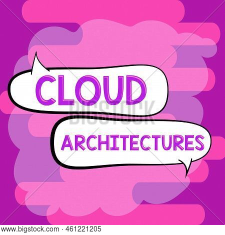 Text Sign Showing Cloud Architecturesvarious Engineered Databases Softwares Applications. Business S