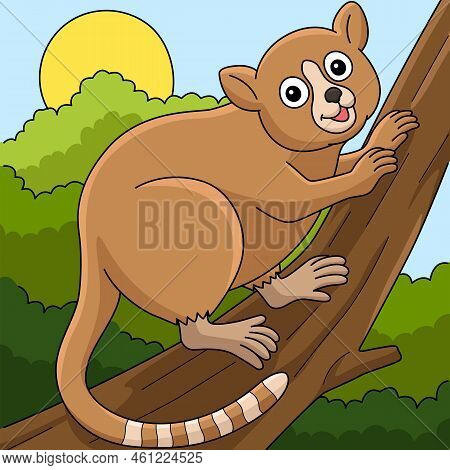 This Cartoon Clipart Shows A Mouse Lemur Animal Illustration