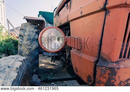 Photo Of A Rural Tractor Without A Cab