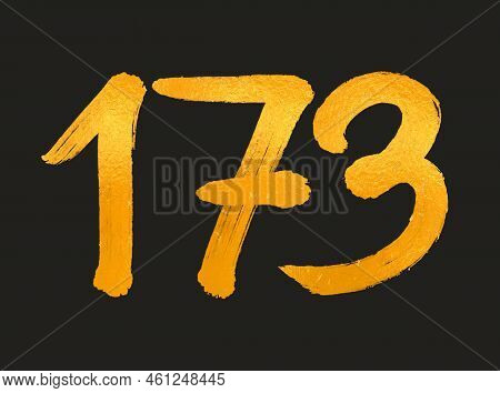173 Number Logo Vector Illustration, 173 Years Anniversary Celebration Vector Template, 173th Birthd