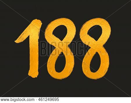 188 Number Logo Vector Illustration, 188 Years Anniversary Celebration Vector Template, 188th Birthd