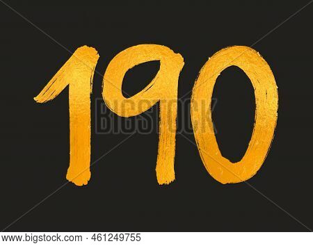 190 Number Logo Vector Illustration, 190 Years Anniversary Celebration Vector Template, 190th Birthd