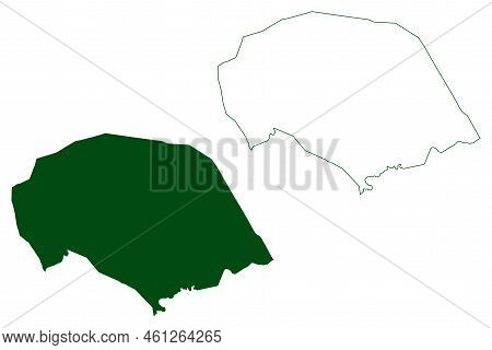 Juchitan Municipality (free And Sovereign State Of Guerrero, Mexico, United Mexican States) Map Vect