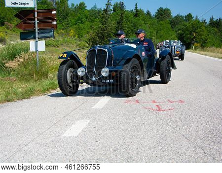 Delahaye 135 Cs 1936 On An Old Racing Car In Rally Mille Miglia 2022 The Famous Italian Historical R