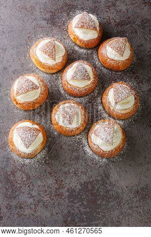 Semla Vastlakukkel Fastelavnsbolle Fastlagsbull, Semlor, Traditional Scandinavian And Estonian Carda