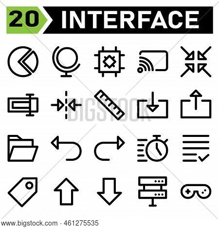 User Interface Icon Set Include Pie, Cart, Info Graphic, Diagram, User Interface, Globe, World, Inte