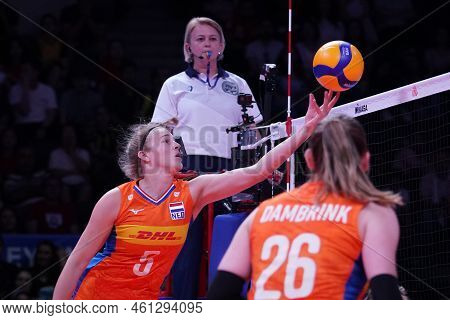 Ankara, Turkiye - June 05, 2022: Knollema Jolien In Action During Serbia Vs Netherlands Vnl Pool Mat