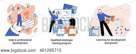 Help In Professional Development. Qualified Employee Training Program. Learning For Software Develop