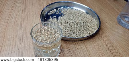 Coriander Seeds Water In Glass For Health, Coriander Seeds Called Dhaniya