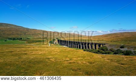 Beautiful Ribble Valley At Yorkshire Dales National Park - Aerial View - Drone Photography