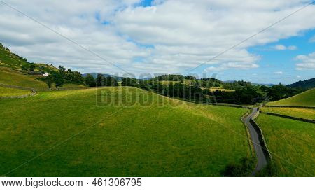 Beautiful Landscape Of Yorkshire Dales National Park - Drone Photography