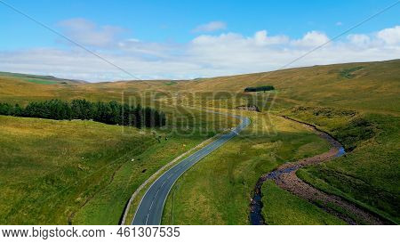 Beautiful Landscape Of Yorkshire Dales National Park - Drone Photography
