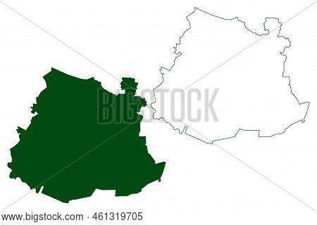 Ometepec Municipality (free And Sovereign State Of Guerrero, Mexico, United Mexican States) Map Vect