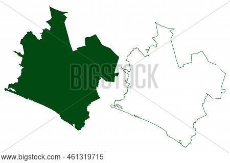Petatlan Municipality (free And Sovereign State Of Guerrero, Mexico, United Mexican States) Map Vect