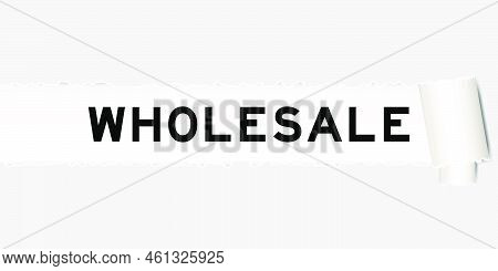 Ripped Gray Paper Background That Have Word Wholesale Under Torn Part