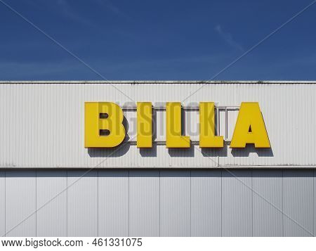 Billa Shopfront Sign In Brno