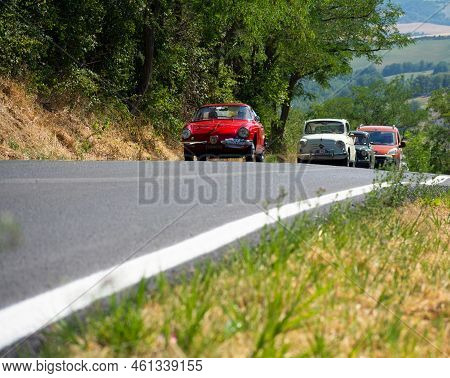 Rally Of Classic Cars Fiat 600 In Pesaro