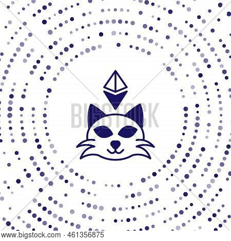 Blue Nft Digital Crypto Art Icon Isolated On White Background. Non Fungible Token. Abstract Circle R