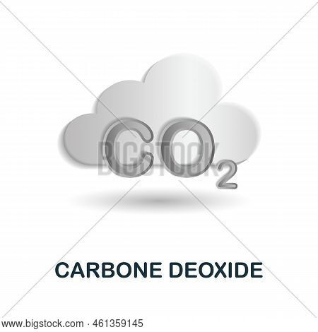 Carbone Deoxide Icon. 3d Illustration From Climate Change Collection. Creative Carbone Deoxide 3d Ic