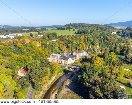 Frydlant V Cechach, Czech Republic - October 09, 2021: Aerial View Of Albrecht Brewery In Frydlant V
