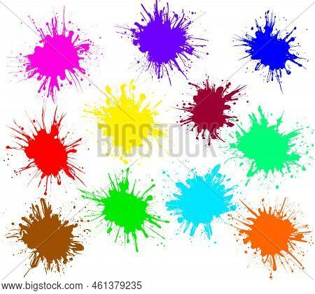Coloured Ink Paint Splat Splatter Drip Splash Vector
11 Subtly Different Vector Ink Splats In Differ