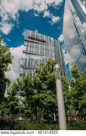 Warsaw, Poland - June 27, 2022: Business Architecture. City Center. Downtown Industry. Modern High G