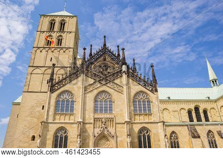 Front Of The Historic Dom Church In Munster, Germany