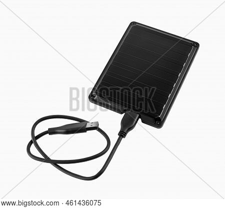 An External Usb Hard Disk Drive Isolated On A White Background. External Hdd Drives And Flash Drives