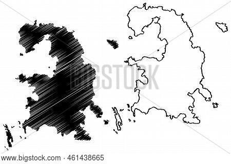 Chichijima Island (japan, East Asia, Japanese Archipelago, Ogasawara Islands) Map Vector Illustratio