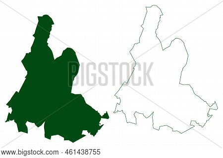 Tlalchapa Municipality (free And Sovereign State Of Guerrero, Mexico, United Mexican States) Map Vec