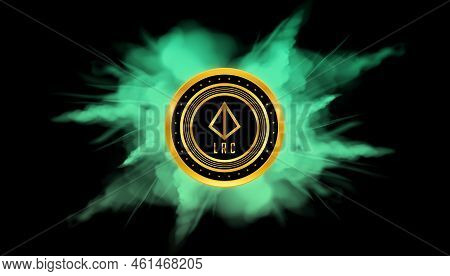 Loopring Virtual Currency Images. 3d Illustrations. Coin Logo.