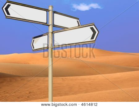 Blank Sign In Desert