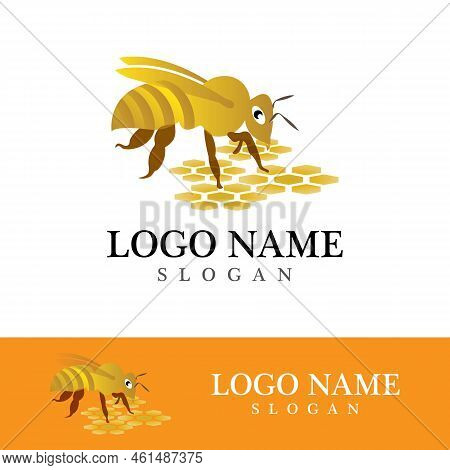 Bee Logo Vector Icon Illustration