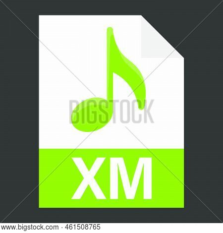 Modern Flat Design Of Xm File Icon For Web. Simple Style