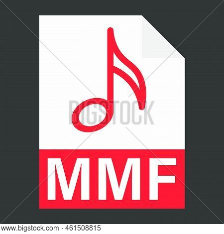 Modern Flat Design Of Mmf File Icon For Web. Simple Style