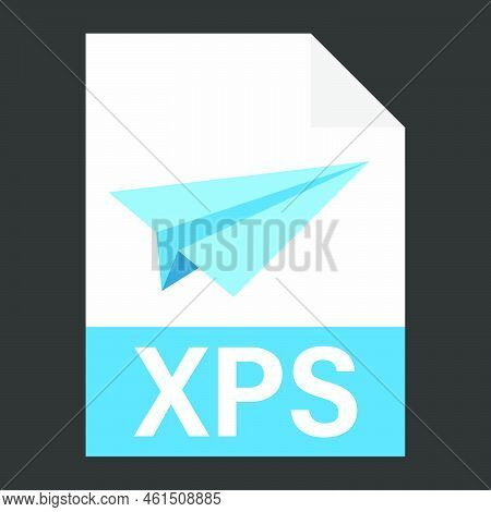 Modern Flat Design Of Xps File Icon For Web. Simple Style