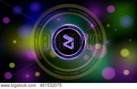 Zilliqa-zil Virtual Currency Images. 3d Illustrations. Coin Logo