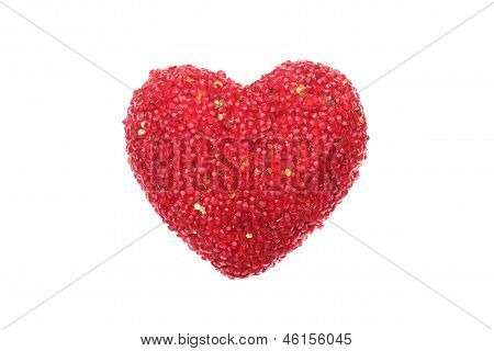 Coeur mousseux rouge