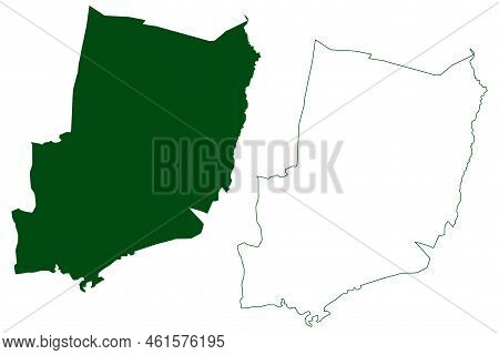 Zitlala Municipality (free And Sovereign State Of Guerrero, Mexico, United Mexican States) Map Vecto